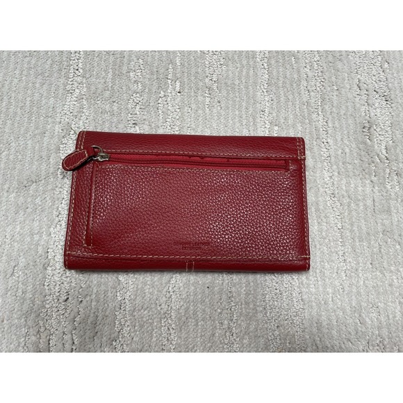 Buxton Leather‎ Maroon Red Trifold Organizer Clutch Wallet - Picture 9 of 9